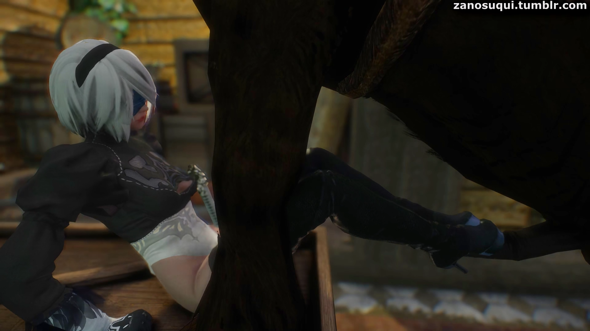 Nier 2B Horse Love (Raw)