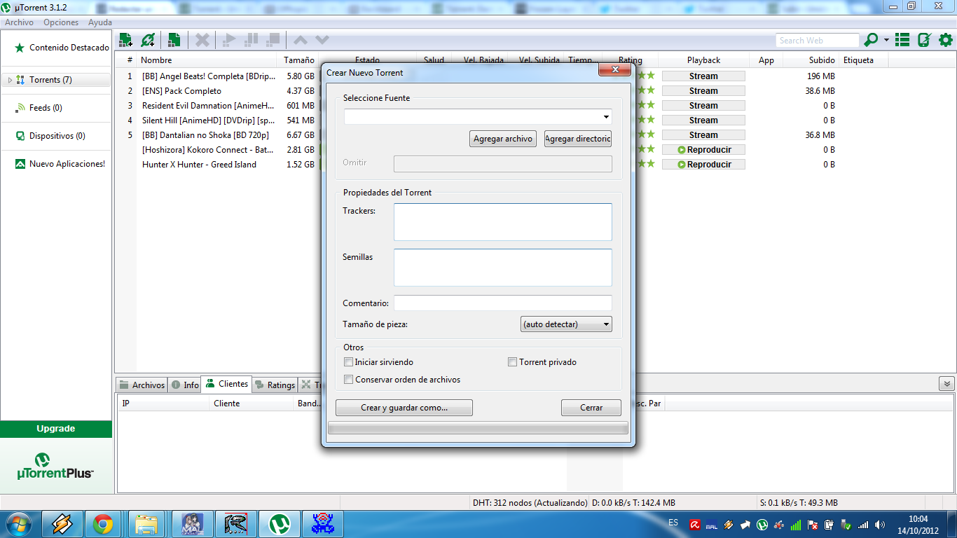 ¡Cómo crear torrent, ponerlo a seedear y de paso, como seedear un torrent! (Nuevo torrent)