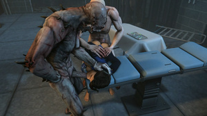 Ashley and Femshep trapped in the Labroom