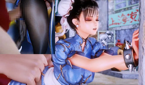 Fighting Girl Li: Defeated and automatically assaulted