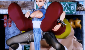 Fighting Girl Li: Defeated and automatically assaulted