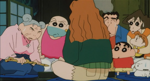 Shin Chan en busca de las bolas perdidas